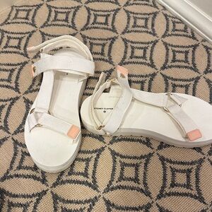 Stoney Clover Lane White and Pink Sandals